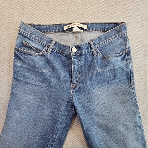 Gap Jeans Women's Size 12L Blue Low And Loose Boot Cut (W34 L34) Stretch Denim - Picture 8 of 16